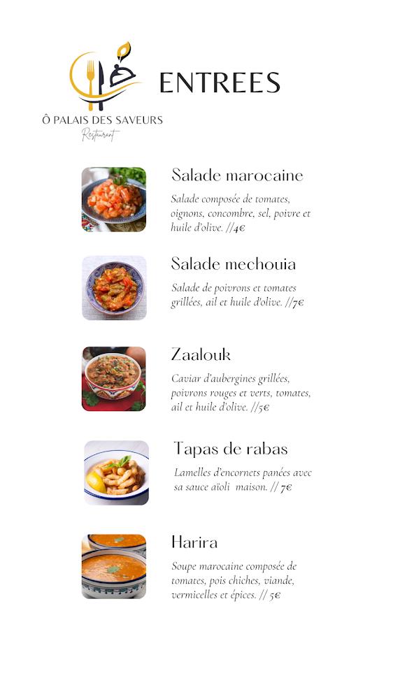 Restaurant Ô palais des saveurs - Menu Image 1